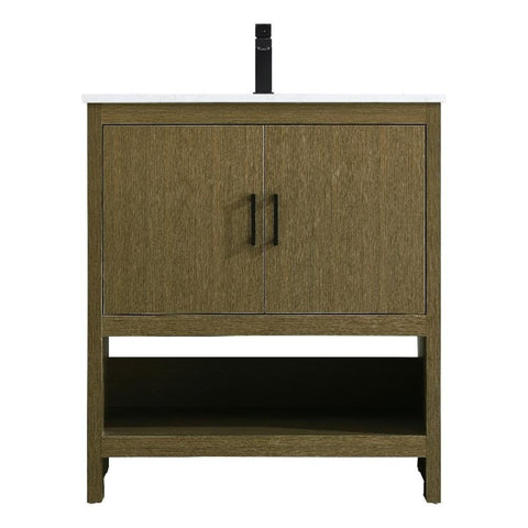 Elegant Kitchen and Bath Ira 30" Single Bathroom Vanity in Chestnut Brown