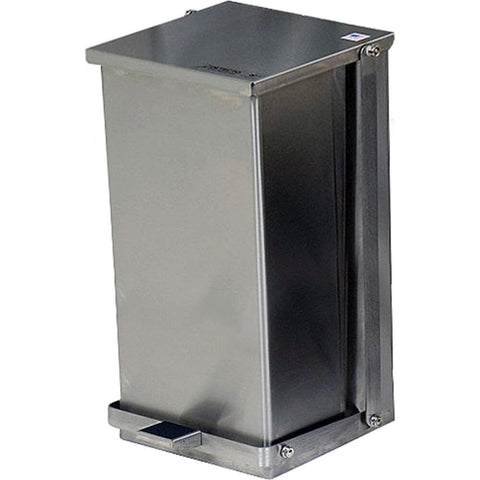 Detecto C-32 Stainless Steel Step-On Can, 32 qt Capacity