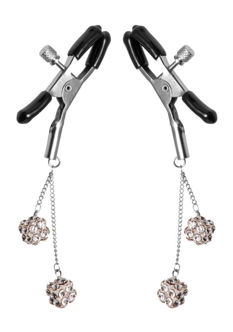 Ornament Adjustable Nipple Clamps with Jewel Accents