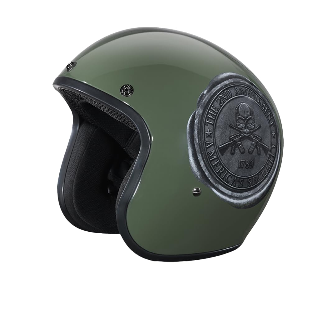 3 4 face street bike helmet Daytona Helmets 3/4 Shell Open Motorcycle - DOT Approved, Lightweight & Comfortable, Vintage Design for Scooter, Cruiser & Bikes exclude Schwinn Deluxe 7 - Stock Item:Bluegrass Union Gloves Orange L transparent visor designed to