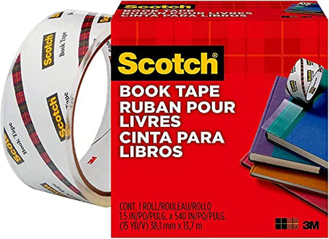 Book Repair Tape, 1 1/2" x 15yds, 3" Core, Clear