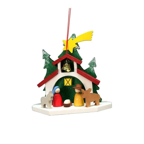Alexander Taron Importer 10-0582 - Christian Ulbricht Ornament - Chapel Holy Family - 3.75"" H x 3.5"" W x 1.5"" D