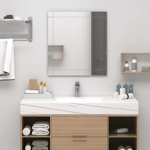 vidaXL Modern Wall Mirror 39.4X23.6 in | Polished Glass Decorative Decor Suitable for Bedroom Bathroom Living Room Rectangular Shape Smooth Finish Stylish and Functional Mirrors Cosmetic Makeup