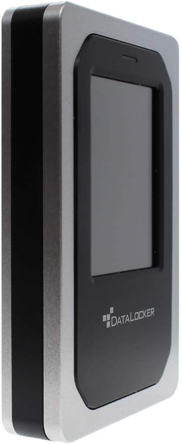 DataLocker DL4 FE 1 TB Password Protected Hardware Encrypted HDD, Easy Screen Guided Use, AES 256, IP64 Dust, TAA Compliant Trusted Supply Chain, OS Independent, USB-C/USB-A