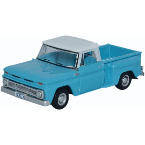 Oxford Diecast 87CP65001 1965 Chevrolet Stepside Pick Up light blue/white 1:87 HO Scale
