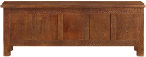SKM Storage Box 43.3"x11.8"x15.7" Solid Mango Wood