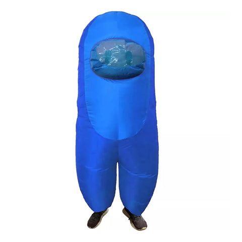Amongst Us Blue Imposter Sus Crewmate Inflatable Adult Costume | Standard