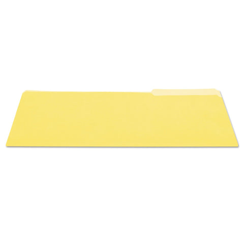 Universal Colored File Folders, 1/3 Cut One-Ply Top Tab, Legal, Yellow, 100/Box