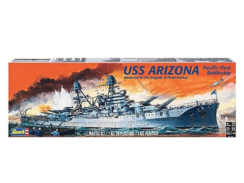 Revell 85-0302 USS Arizon Battleship Model Military Ship Kit 1:426 Scale 133-Piece Skill Level 4 Plastic Model Building Kit, Gray