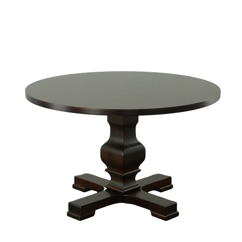Carolina Chair & Table Carson 47" Round Dining Table - Multi Step Hand Finish Durable Wooden Base and Veneer Top Pedestal Table - Traditional Home Decor Furniture for Dinings, Living Rooms (Espresso)