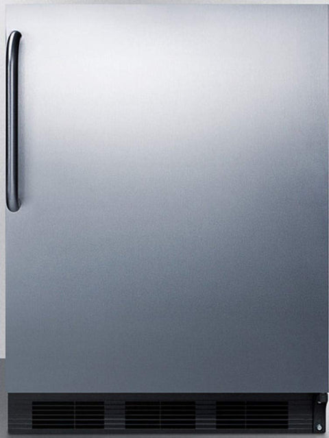 Summit Appliance CT663BKCSSADA ADA Compliant Built-in Undercounter Refrigerator-Freezer for Residential Use, Cycle Defrost w/Deluxe Interior, Stainless Steel Exterior, and Towel Bar Handle