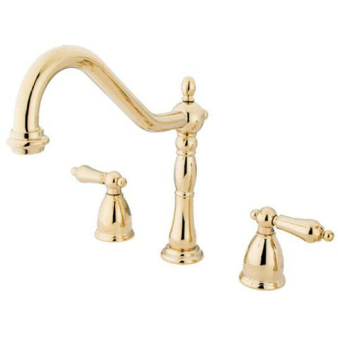 Elements of Design EB1792ALLS New Orleans 8" Center Kitchen Faucet, Polished Brass
