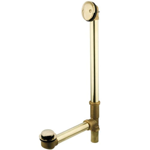 Kingston Brass DTT2202 Tip-Toe Bath Tub Drain and Overflow, Polished Brass