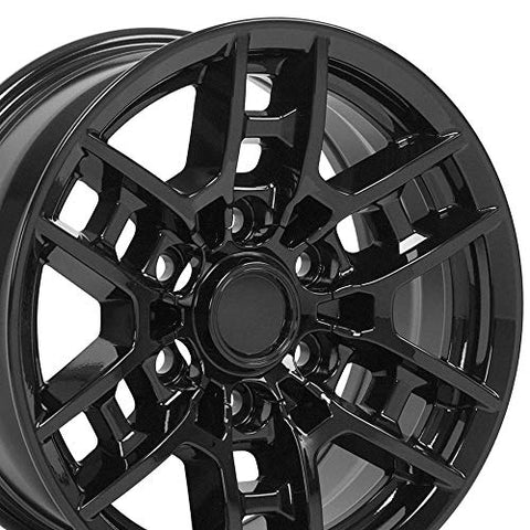 OE Wheels TY17 16 Inch Rim Fits 4Runner TRD Style 6x139.7 16x7 Gloss Black - Hollander 75258 (1)