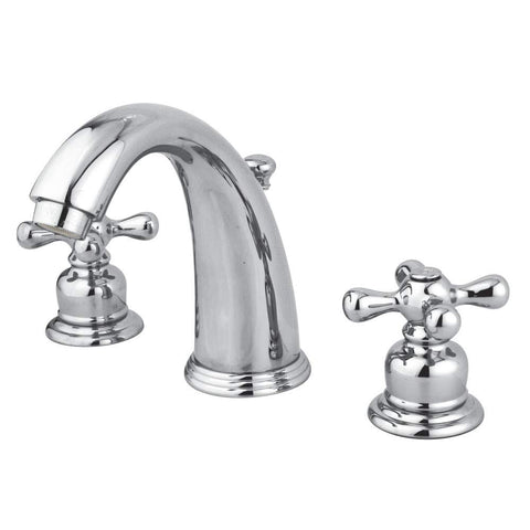 Kingston Brass GKB981AX Victorian 8-Inch Widespread Lavatory Faucet with Retail Pop-Up, 5-1/4", Polished Chrome