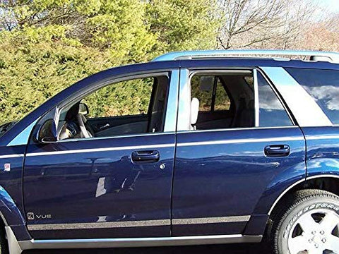 QAA is Compatible with 2003-2007 Saturn Vue 10 Piece Stainless Pillar Post Trim PP43442