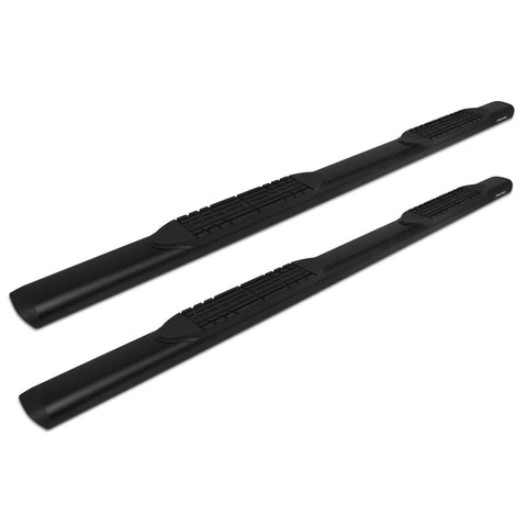 Raptor Series Running Boards Steps 5in Oval Style Black Aluminum Compatible with 19-26 Ranger Crew Cab
