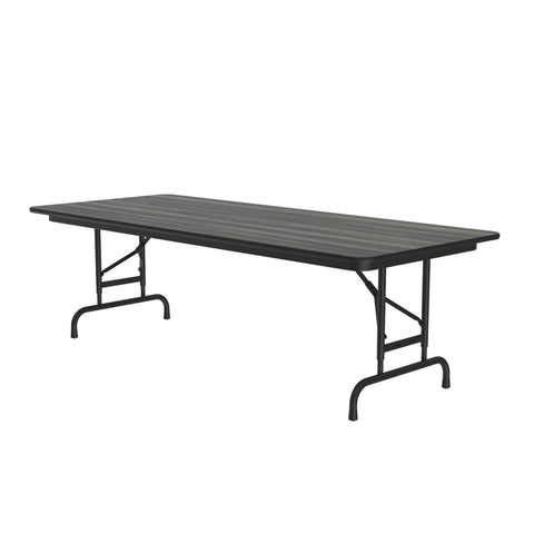 Correll 30"x60" Commercial Duty Height Adjustable Folding Table, New England DriftwoodPressure Laminate Top, 3/4" Core (CFA3060PX-52)