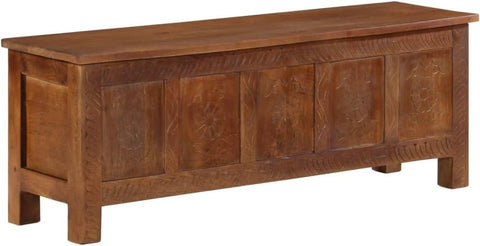 SKM Storage Box 43.3"x11.8"x15.7" Solid Mango Wood