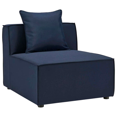 Modway EEI-4209-NAV Saybrook Patio Armless Chair in Navy Blue