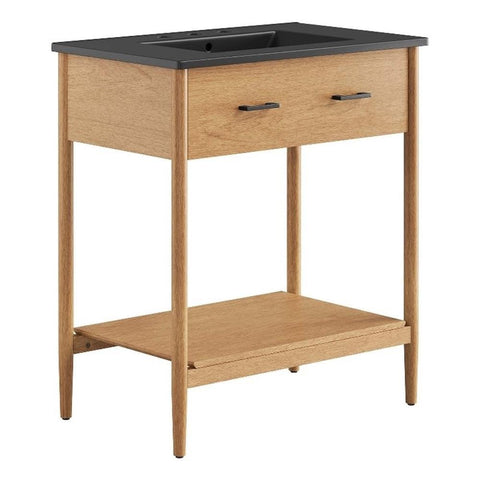 Modway EEI-6663-NAT-BLK Zaire 30" Bathroom Vanity, Natural Black