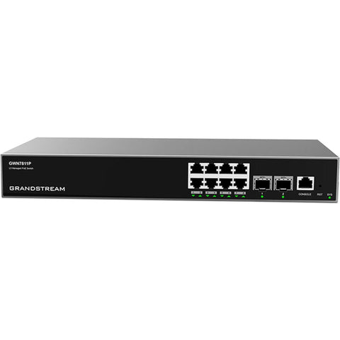 Grandstream GWN7811P | 8-Port Gigabit Ethernet Layer 3 Managed PoE Switch