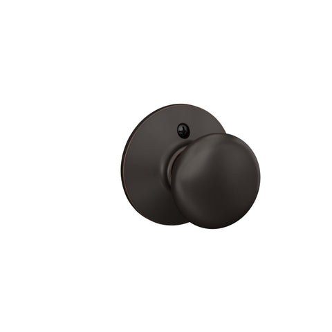 Schlage F170 PLY 716 Plymouth Door Knob, One Sided Non-Turning Dummy Door Handle, Aged Bronze