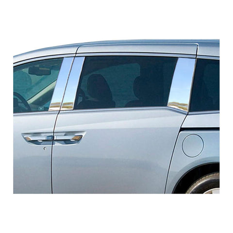 QAA is Compatible with 2011-2017 Honda Odyssey 6 Piece Stainless Pillar Post Trim PP11246