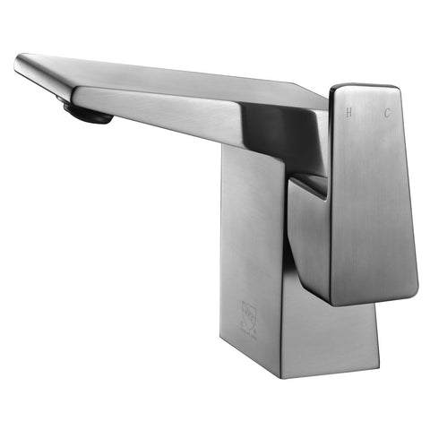 ALFI brand AB1470-BN Modern Single Hole Bathroom Faucet, Brushed Nickel