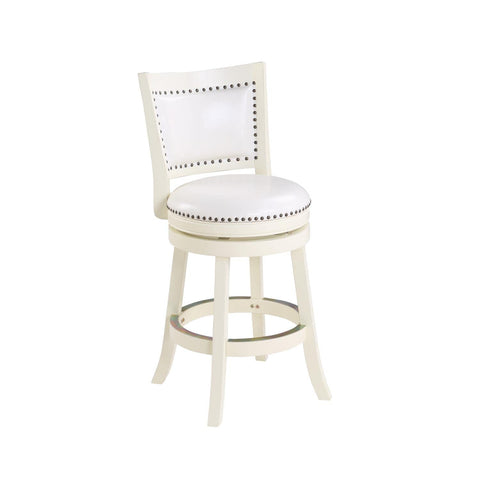 Boraam Bristol Counter Height Swivel Stool, 24-Inch, Distress White