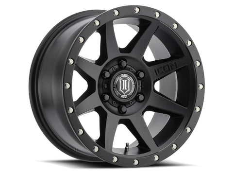ICON Alloys Rebound, Satin Black, 17 x 8.5/5 x 150, 25mm Offset, 5.75" BS, 1817855557SB
