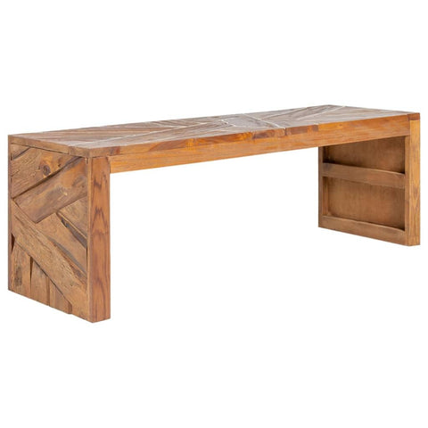 vidaXL TV Stand 43.3"x13.8"x14.2" Solid Teak Wood