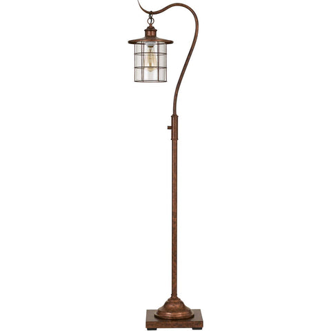 Cal Lighting BO-2668FL-RU Transitional One Light Floor Lamp from Silverton Collection in Bronze/Dark Finish 8.50 inches Rust