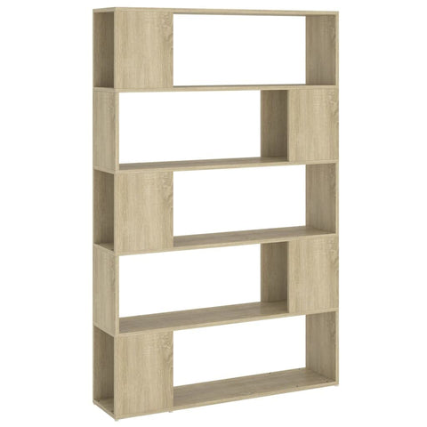 vidaXL Book Cabinet Room Divider, Bookshelf Bookcase with Shelves, Storage Cabinet for Living Room, Scandinavian Style, Sonoma Oak Engineered Wood