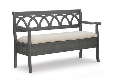 Powell Elliana Storage Bench with Grey Finish D1017A16G