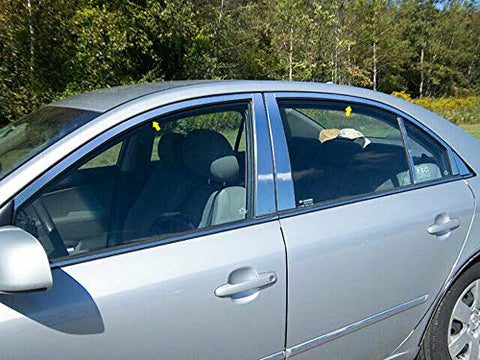 QAA is Compatible with 2006-2010 Hyundai Sonata 6 Piece Stainless Window Trim Package, Includes Upper Trim only, NO Pillar Posts, NO Window Sills. WP26362
