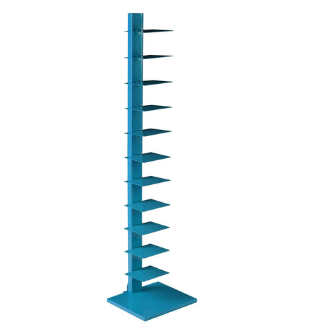 SEI Furniture,12 shelves Metal Spine Book Tower, Blue