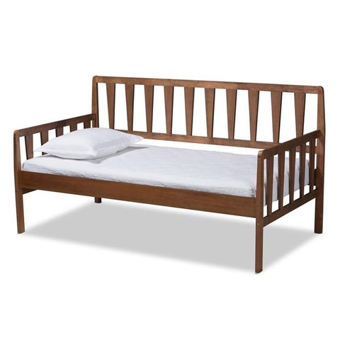 Baxton Studio Midori Walnut Brown Finished Wood Twin Size Daybed