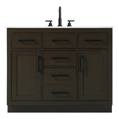 Elegant Kitchen and Bath Alden 42" Single Bathroom Vanity in Mocha Brown