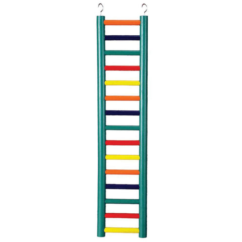 9-RUNG MULTI-COLOR WOOD BIRD LADDER