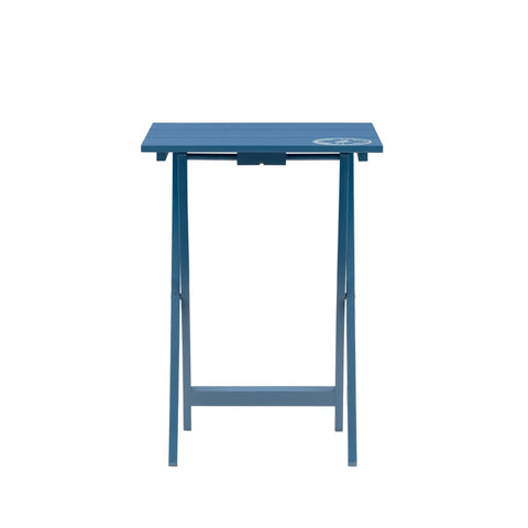 Linon Compass Tray Table Set Navy