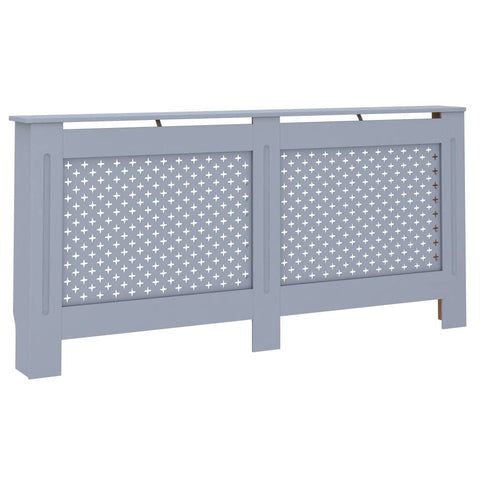 vidaXL - Stylish Anthracite Radiator Cover/Cabinet - Durable MDF with Water Base Lacquer Finish - Modern Honeycomb Design - Utility-Focused Living Room Addition - 67.7"x7.5"x32.1"