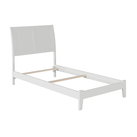 AFI Portland Twin Size Bed with Charging Station in White