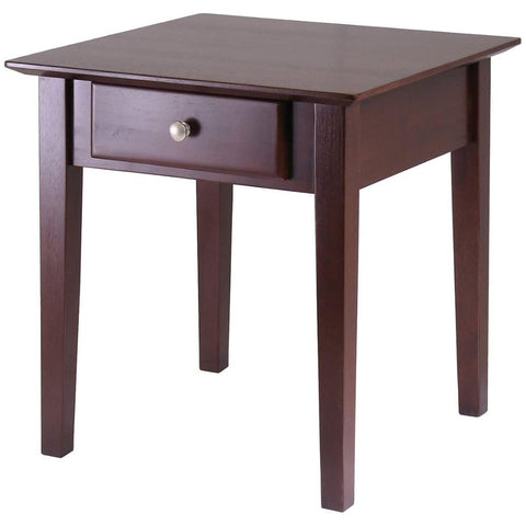Oakestry Rochester Wood Shaker End Table Brown Classic and Elegant End Table with Storage Solid Wood Construction with Sturdy Frame Ideal for Living Rooms Bedrooms or Offices Stylish Brown