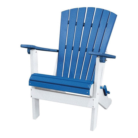 American Furniture Classics Model 515CGWT Fan Back Glider in Coastal Gray Woodgrain with a White Base Made in the USA