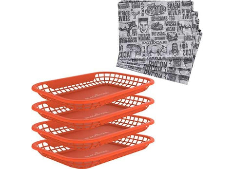 4 Blackstone Serving Baskets with 20 Disposable Liners