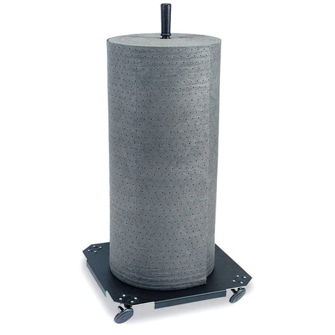 PIG Mobile Absorbent Mat Roll Holder | Portable & No-Tip | Easily and Conveniently Holds Mat Rolls Up to 36" W x 20" Dia | GEN249