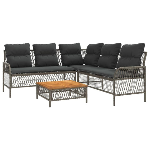 vidaXL Garden Sofa Set Grey