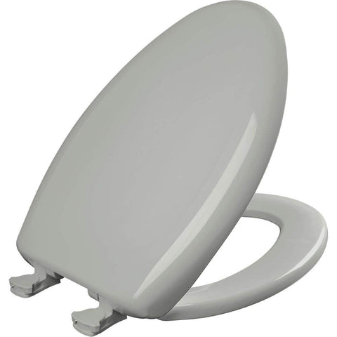 Bemis Classic Colors Slow Close Toilet Seat, Easy Clean Hinges and Durable Plastic Seat, Made in USA, Elongated, Ice Grey