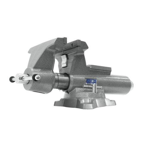 Wilton Mechanics Pro Bench Vise, 10" Jaw(Width-12", Opening-5-1/4") Throat (Model 8100M), gray